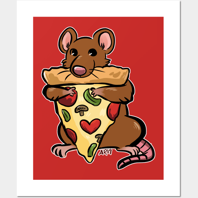 New York Icon: Pizza Rat Wall Art by angeliraferart